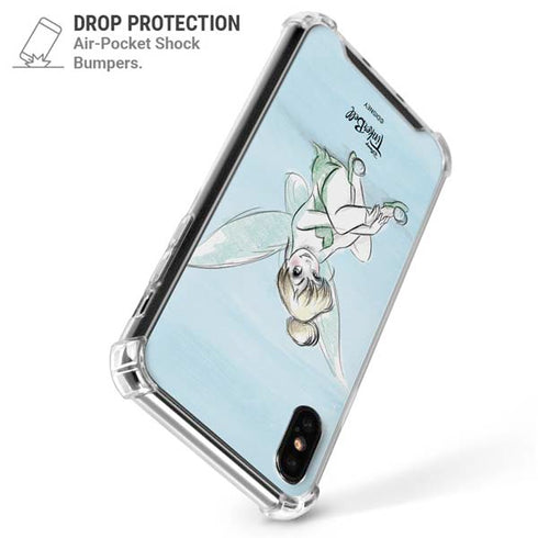 Disney Tinker Bell Sketch Art iPhone XS Max Clear Case